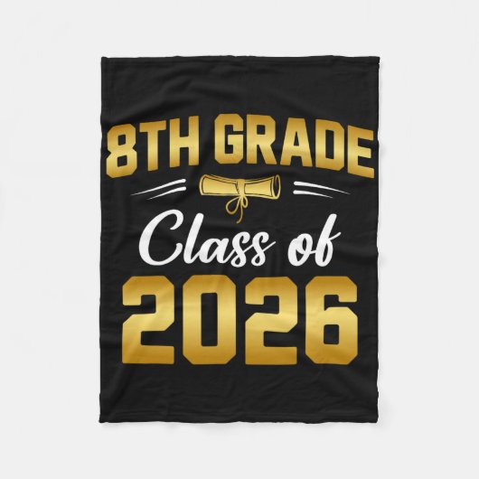 Afgestudeerde student van de 8e klas van 2026 Scho Fleece Deken (Voorkant)