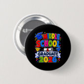 Afgestudeerde studenten middelbare school 2026 ronde button 5,7 cm (Voorkant /achterkant)