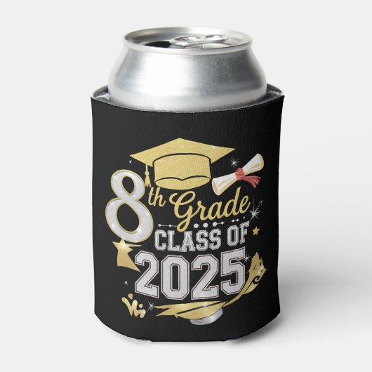 Afgestudeerde van de 8e klas van 2025 Afstuderen Blikjeskoeler (Blikje Voorkant)