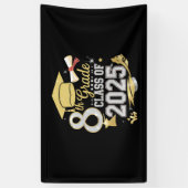 Afgestudeerde van de 8e klas van 2025 Afstuderen Spandoek (Verticaal)