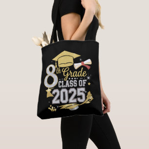 Afgestudeerde van de 8e klas van 2025 Afstuderen Tote Bag