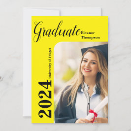 Afgestudeerde van de klas van 2024: Modern zwart-w Kaart