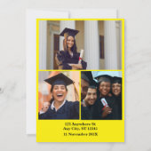 Afgestudeerde van de klas van 2024: Modern zwart-w Kaart (Achterkant)