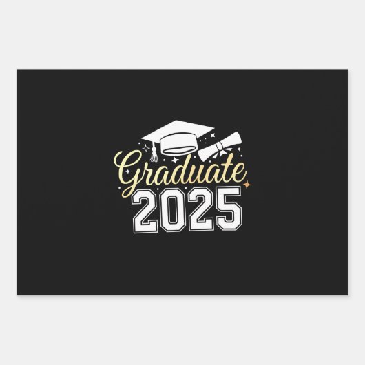 Afgestudeerde van de klas van 2025 inpakpapier vel (Voorkant)