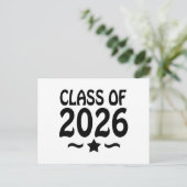 Afgestudeerde van de klas van 2026 briefkaart (Staand voorkant)