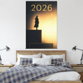 Afgestudeerde van de klas van 2026 Future Horizon Canvas Afdruk (Insitu (Slaapkamer))
