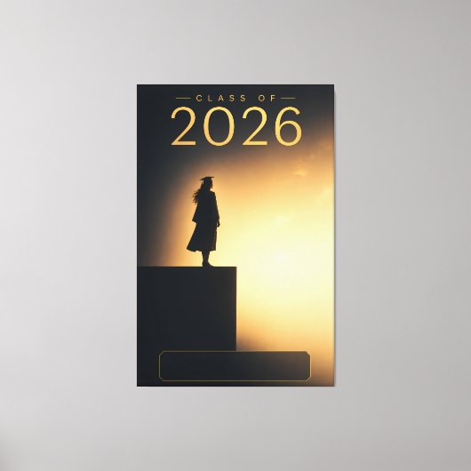 Afgestudeerde van de klas van 2026 Future Horizon Canvas Afdruk (Voorkant)