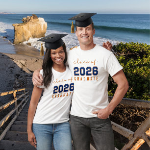 Afgestudeerde van de klas van 2026 Minimalistisch T-shirt