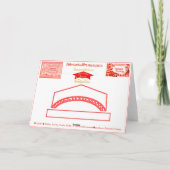 Afgestudeerde van de klas van 2026 Rood Wit Goud Kaart (Achterkant)