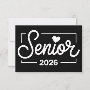 Afgestudeerde van de klas van 2026 senior hart aankondiging