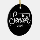 Afgestudeerde van de klas van 2026 senior hart keramisch ornament (Rechts)