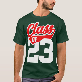 Afgestudeerde van de klas van 23 Retro sportief af T-shirt
