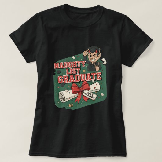 Afgestudeerde van de Stoute Lijst T-shirt (Design voorkant)