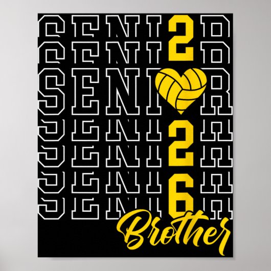 Afgestudeerde Volleybal Broer Afstuderen Cl Van 20 Poster (Voorkant)