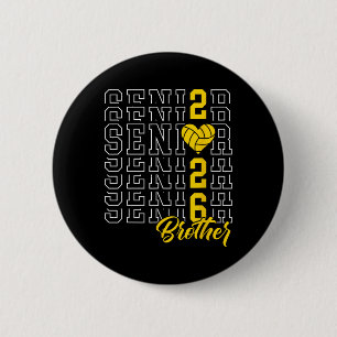 Afgestudeerde Volleybal Broer Afstuderen Cl Van 20 Ronde Button 5,7 Cm
