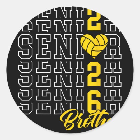 Afgestudeerde Volleybal Broer Afstuderen Cl Van 20 Ronde Sticker (Voorkant)
