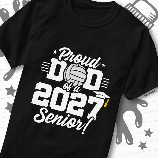 Afgestudeerde Volleybal Seniorklas van 2027 Trots  T-shirt
