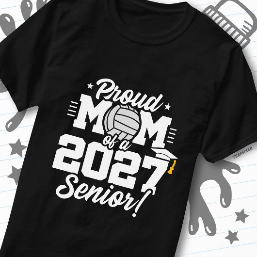Afgestudeerde Volleybalklas van 2027 Trots Moeder T-shirt