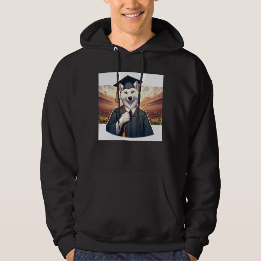 Afgestudeerde Wolf Hoodie (Voorkant)