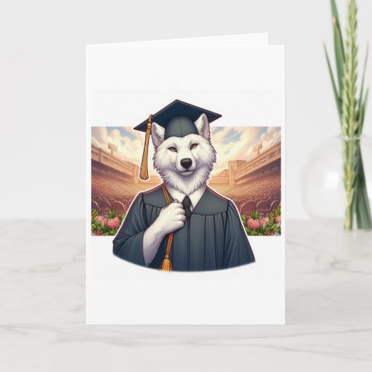 Afgestudeerde Wolf Kaart (Voorkant)