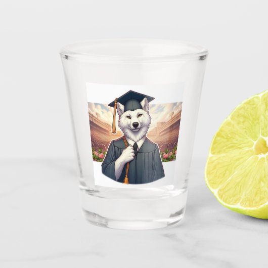 Afgestudeerde Wolf Shot Glas (Voorkant)