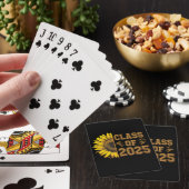 Afgestudeerde zonnebloem afstuderen klas van 2025 pokerkaarten (Insitu)