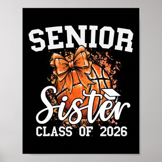Afgestudeerde Zuster Cl Van 2026 Coquette Basketba Poster (Voorkant)