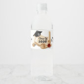 Afgestudeerden 2020 Klas Waterfles Etiket (Voorkant)