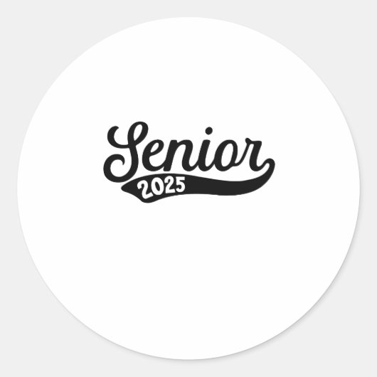 Afgestudeerden 2025 Einste dag van school Ronde Sticker (Voorkant)