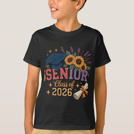 Afgestudeerden 2026 Afstuderen Meisjes Boho Suflow T-shirt (Voorkant)