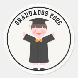 Afgestudeerden 2026 Schattige Afstudeer sticker \