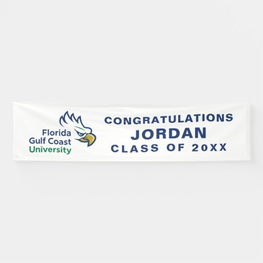 Afgestudeerden Florida Gulf Coast University Spandoek (Horizontaal)