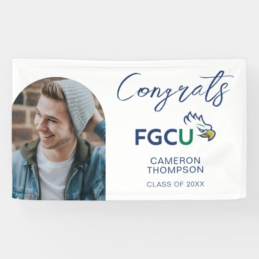 Afgestudeerden Florida Gulf Coast University Spandoek (Horizontaal)