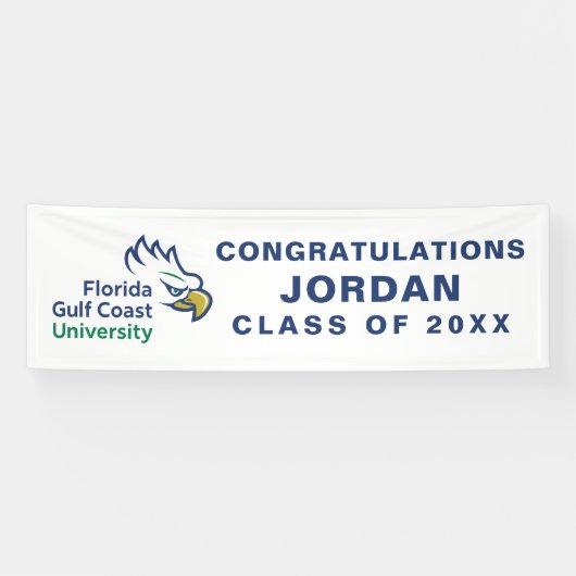 Afgestudeerden Florida Gulf Coast University Spandoek (Horizontaal)
