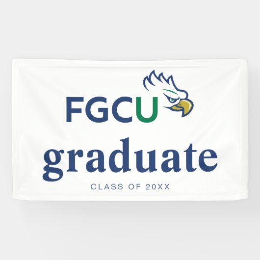 Afgestudeerden Florida Gulf Coast University Spandoek (Horizontaal)