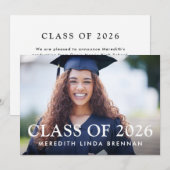 Afgestudeerden Foto Aankondiging Klas van 2026 Kaa (Voorkant / Achterkant)