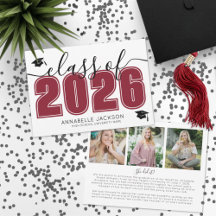 Afgestudeerden Foto Collage Rood Afstuderen