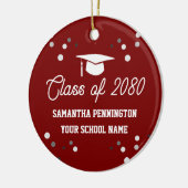 Afgestudeerden foto met Kerst Keramisch Ornament (Links)