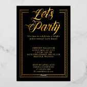 Afgestudeerden, gouden aanraking fleurt je toekoms folie uitnodiging (Achterkant)