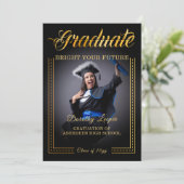 Afgestudeerden, gouden aanraking verheldert jullie kaart (Staand voorkant)