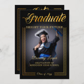 Afgestudeerden, gouden aanraking verheldert jullie kaart (Voorkant / Achterkant)