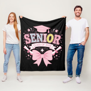 Afgestudeerden Klas Van 2025 Afstuderen Roze Coque Fleece Deken