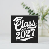 Afgestudeerden Klas Van 2027 Afstuderen Kaart (Staand voorkant)