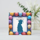 Afgestudeerden Kunstwerk met Ballonnen Kaart (Staand voorkant)