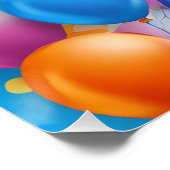 Afgestudeerden Kunstwerk met Ballonnen Perfect Poster (Hoek)