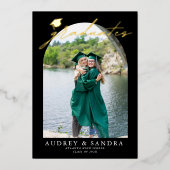 Afgestudeerden Moderne Architectuur vieren dubbel  Folie Uitnodiging (Voorkant)