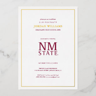 Afgestudeerden New Mexico State University Folie Uitnodiging