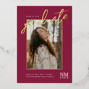 Afgestudeerden New Mexico State University Folie Uitnodiging