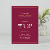Afgestudeerden New Mexico State University Folie Uitnodiging (Staand Voorkant)