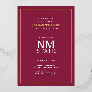 Afgestudeerden New Mexico State University Folie Uitnodiging